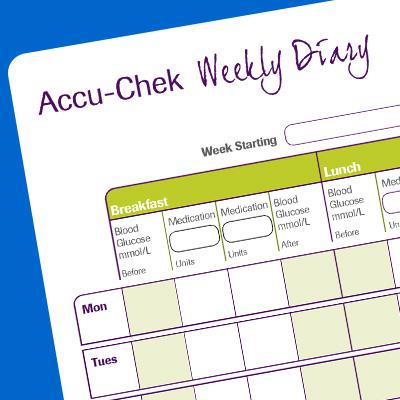 Accu-Chek blood glucose monitoring diaries