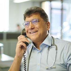 Doctor on the phone