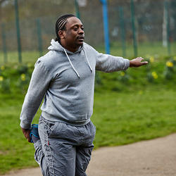 Exercising in the park
