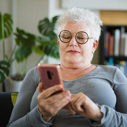Woman using her smartphone