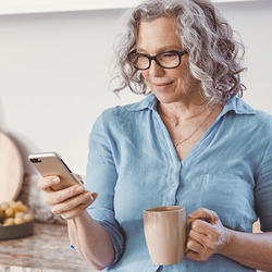 Woman using her smartphone