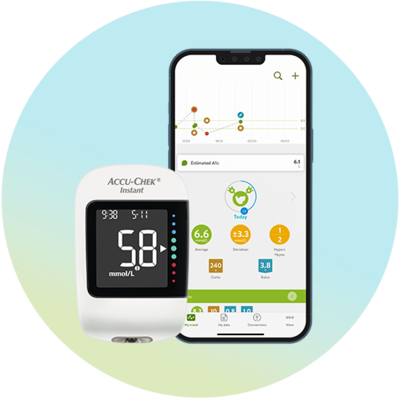 Accu-Chek Instant connected to mySugr app