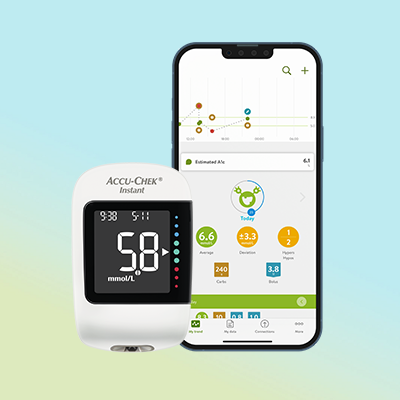 Accu-Chek Instant connected to mySugr app