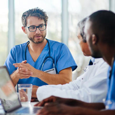 Meeting with healthcare professionals