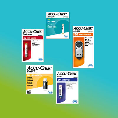 Accu-Chek test strips and lancets