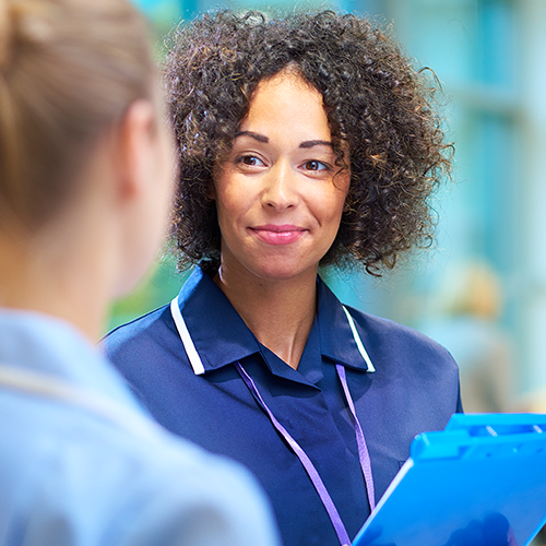 Nurses in a healthcare setting