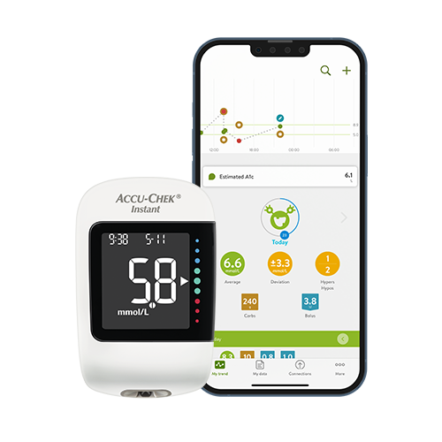 Accu-Chek Instant connected to mySugr app