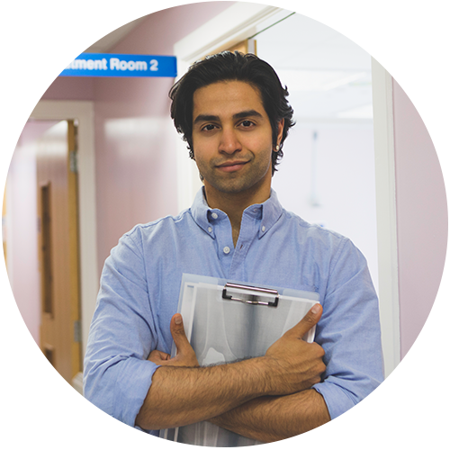 Healthcare professionals in a primary care setting