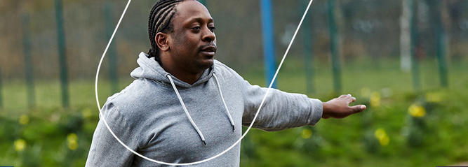Exercising in the park