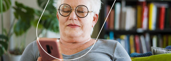 Woman using her smartphone