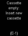 Accu-Chek Mobile - E1 - Cassette empty, Insert new cassette 
