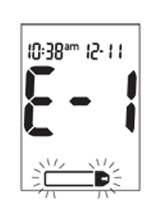 Accu-Chek Aviva Error code E-1