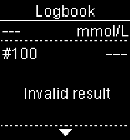 Logbook - Invalid result
