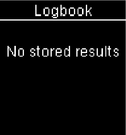 Logbook - No stored results
