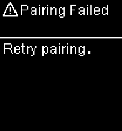 Pairing Failed