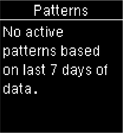 Patterns - No active patterns available