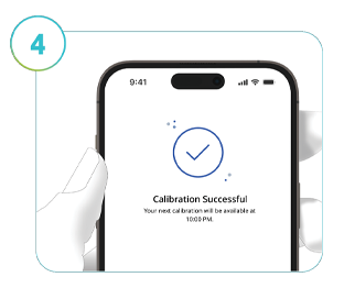 Screenshot of the SmartGuide apps’ Calibration Successful screen.