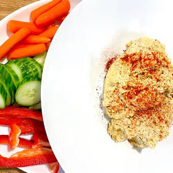 Homemade hummus