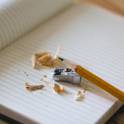 Pencil being sharpened