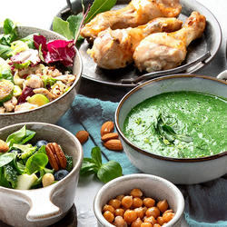 Healthy dishes on a table