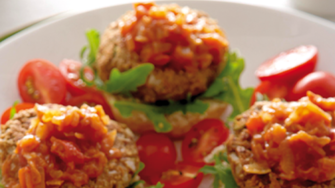 Hamburgers with BBQ sauce recipe