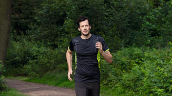 Man running in the countryside