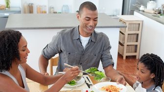 Family eating together
