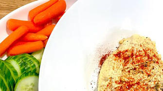 Homemade hummus