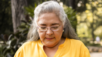 Lady using mobile phone