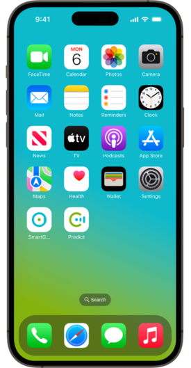 SmartGuide Predict apps downloaded on an iphone.