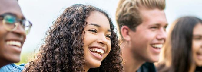 Group of young people together and smiling