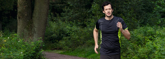 Man running in the countryside
