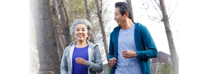 Couple running together