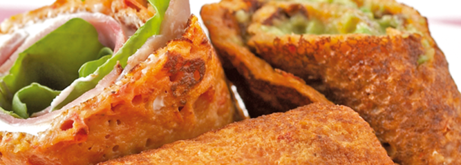 Savoury pancake bites