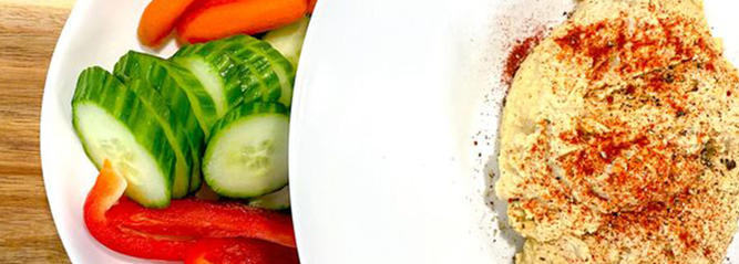Homemade hummus